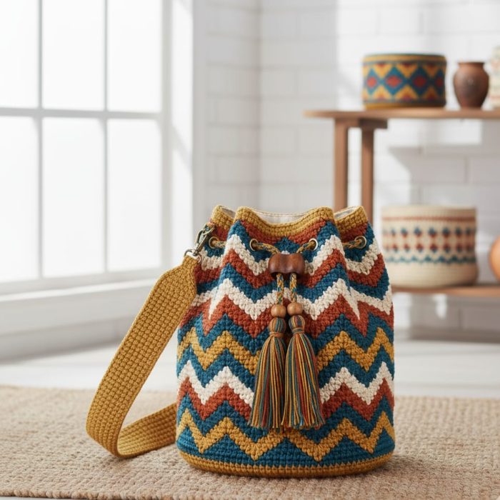 The Sedona Drawstring Bucket Bag