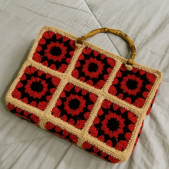 The Faifat Rouge Bamboo Satchel