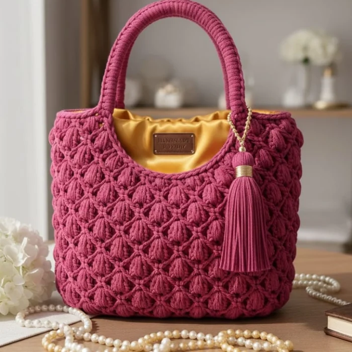 The Fuchsia Blossom Bobble Bag