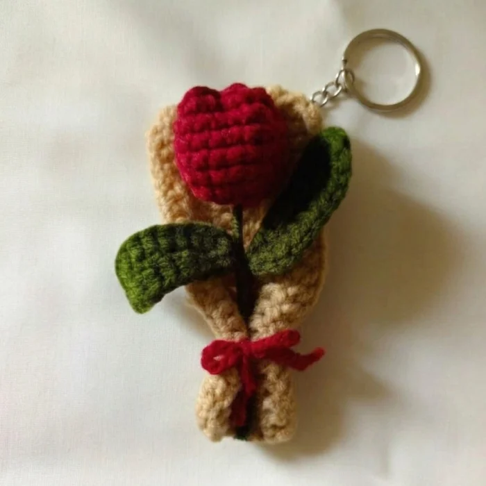 Crimson Bloom – Handcrafted Petite Bouquet
